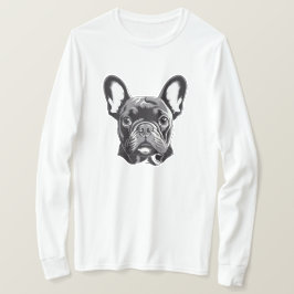 Personlig Fransk Bulldog Black and White T Shirt