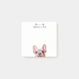 Personlig Fransk Bulldog | Cute Frenchie Post-it Block