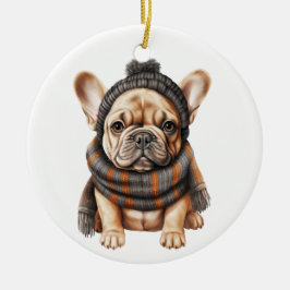 Personlig Fransk Bulldog Hund Art Julgransprydnad Keramik