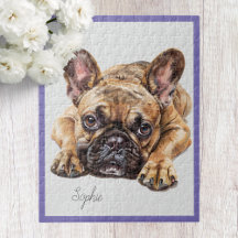 Personlig Fransk Bulldog Jigszle Puzzle