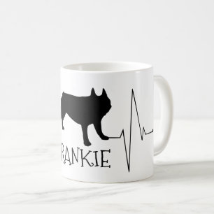 Personlig Fransk Bulldog Kärlek Mitt Hund Hjärtssl Kaffemugg