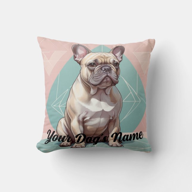 Personlig Fransk Bulldog Pillow Kudde (Framsida)