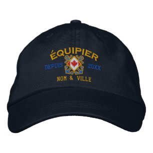 Personlig Fransk Canadian Crew Nautical Broderad Keps