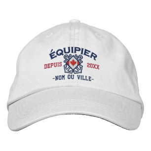 Personlig Fransk Canadian Crew Nautical Broderad Keps