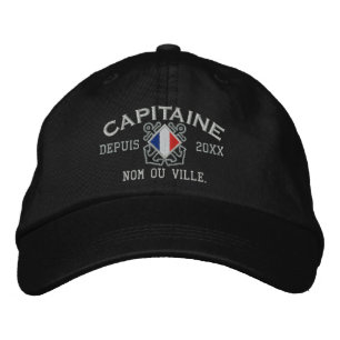 Personlig Fransk kapten Nautical Embroidery Broderad Keps