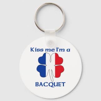 Personlig Fransk Kiss Me jag är Bacquet Nyckelring
