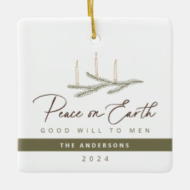 Personlig Fred på jorden Religiösa jul Julgransprydnad Keramik