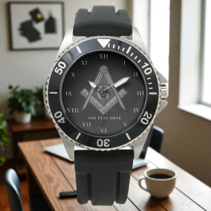 Personlig Freemason-presentationen Square Compass Armbandsur
