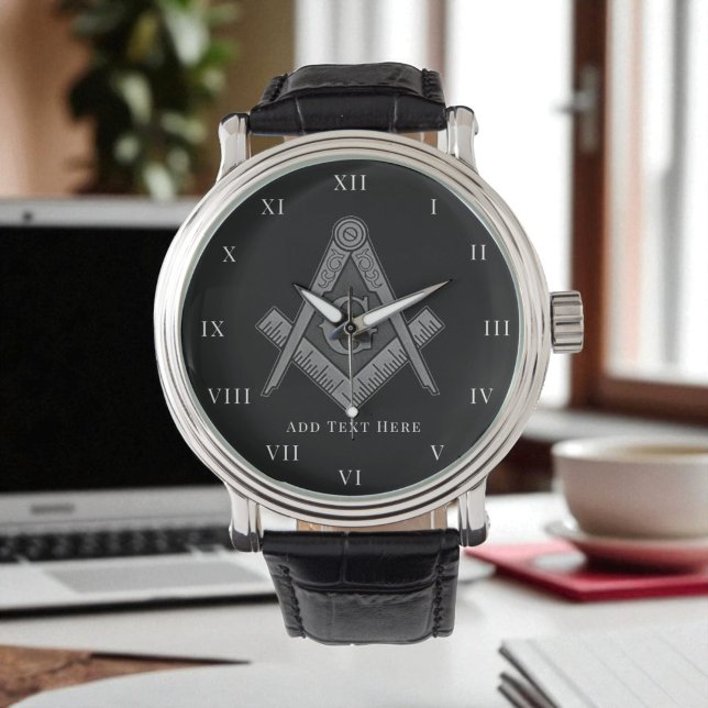 Personlig Freemason-presentationen Square Compass  Armbandsur (Skapare uppladdad)