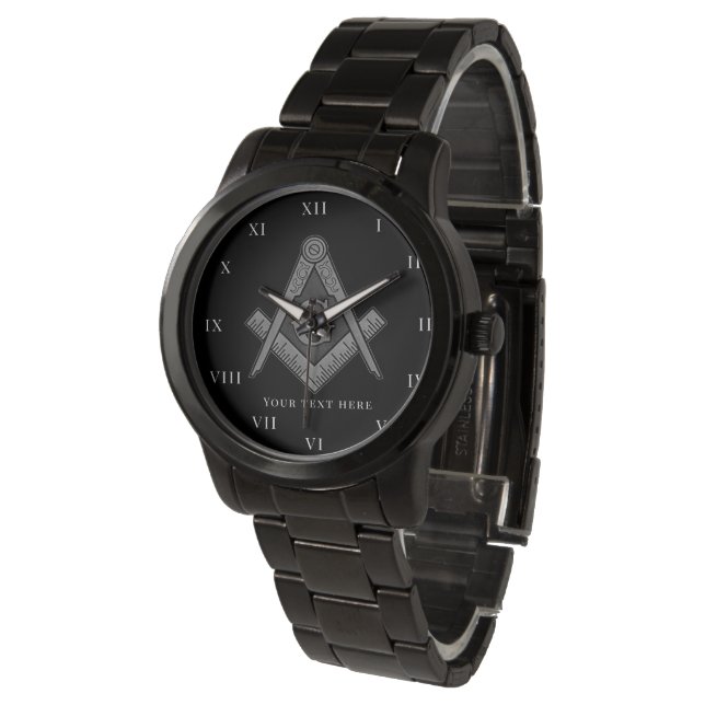 Personlig Freemason-presentationen Square Compass  Armbandsur (Vinklad)