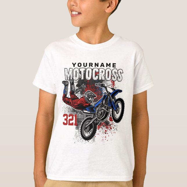 Personlig Freestyle Motocross Tävla FMX-test T Shirt (Framsida)