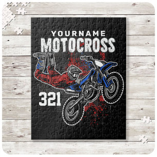 Personlig freestyle-motocrossracing FMX-trick Pussel