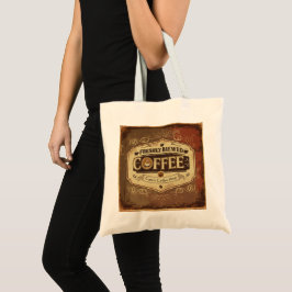 Personlig Freshly Breged Coffee Vintage Tote Ba Tygkasse