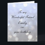 Personlig Friend Birthday Kort<br><div class="desc">Vackert hälsningskort för Grattis på födelsedagen-vänner i Personlig.</div>