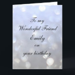 Personlig Friend Birthday Kort<br><div class="desc">Vackert hälsningskort för Grattis på födelsedagen-vänner i Personlig.</div>