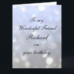 Personlig Friend Birthday Kort<br><div class="desc">Vackert hälsningskort för Grattis på födelsedagen-vänner i Personlig.</div>