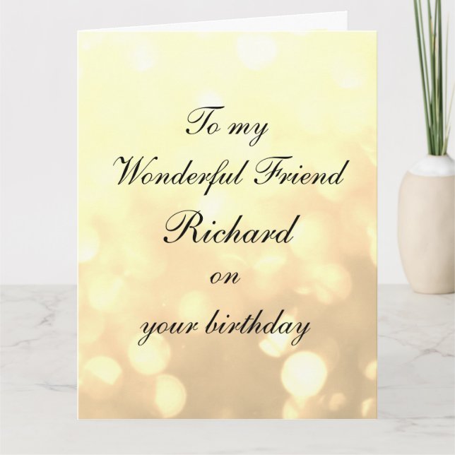 Personlig Friend Birthday Kort (Framsida)