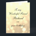 Personlig Friend Birthday Kort<br><div class="desc">Vackert hälsningskort för Grattis på födelsedagen-vänner i Personlig.</div>