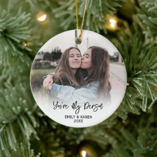 Personlig Friend Photo jul Ornament