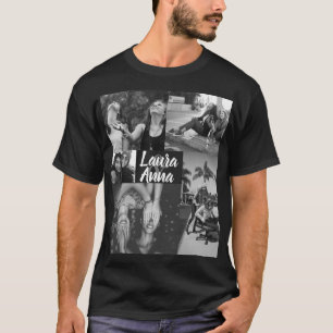 Personlig Friends Black & White-fotokollage T T Shirt