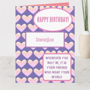 Personlig Friends Namn Birthday Card Kort