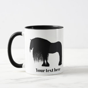 Personlig Friesian Horse Illustration Mugg