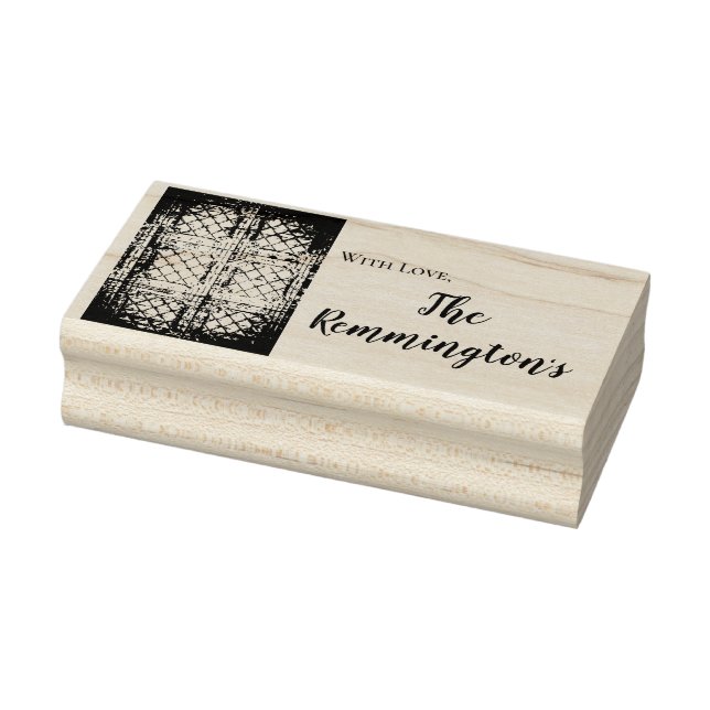 Personlig Frimärke Rustic Tin Panel Ceiling Countr Stämpel (Stämpel)