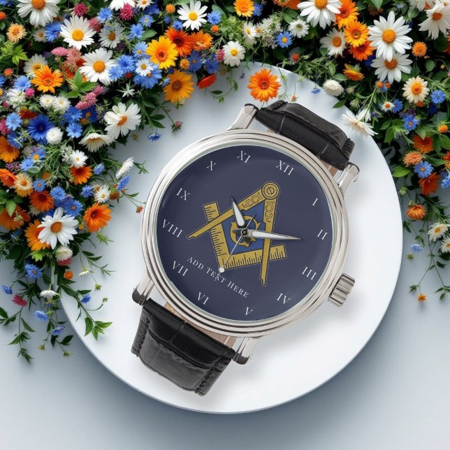Personlig frimurarpresent Square Compass Masonic Armbandsur (Skapare uppladdad)