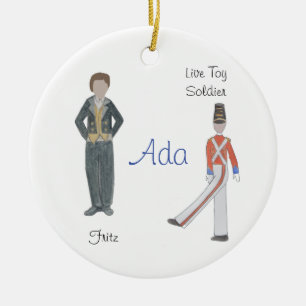 Personlig Fritz/Solider/Flower Nutcracker Ceram Julgransprydnad Keramik