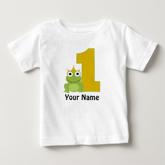 Personlig Frog First BIrthday Shirt Tröja (Framsida)