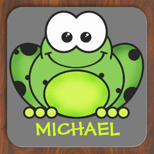 Personlig Frog Sticker Fyrkantigt Klistermärke