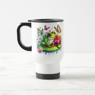 Personlig Frog with Flowers on Lilypad Resemugg
