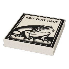 Personlig Frog - Wood Art Frimärke Stämpel