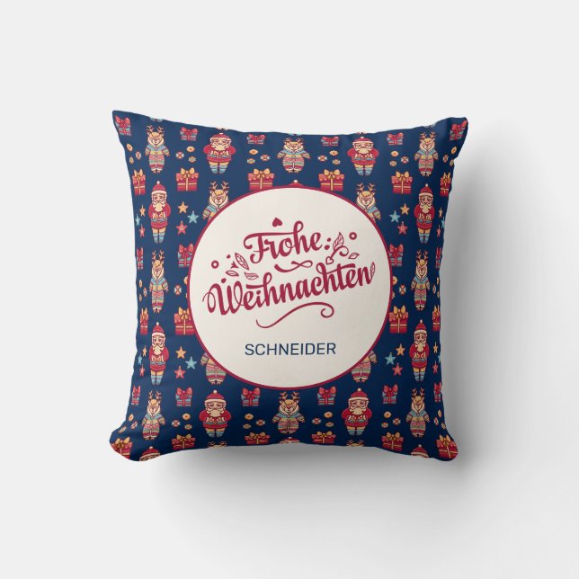Personlig Frohe Weihnachten Kudde (Framsida)