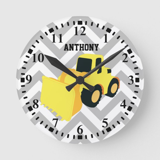 Personlig Front End Loader Construction Lastbil Rund Klocka (Framsida)