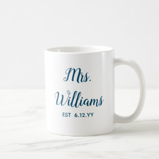Personlig fru Est er Date Bride Gift-Anpassningsba Kaffemugg
