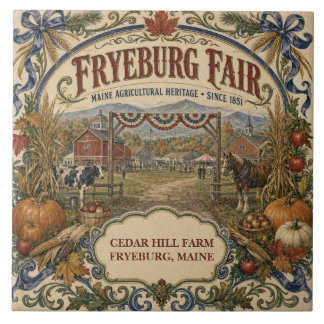 Personlig Fryeburg Fair Sedan 1851 Maine Kakelplatta