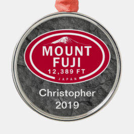 Personlig Fuji 12 389 FT Japan Mountain Julgransprydnad Metall
