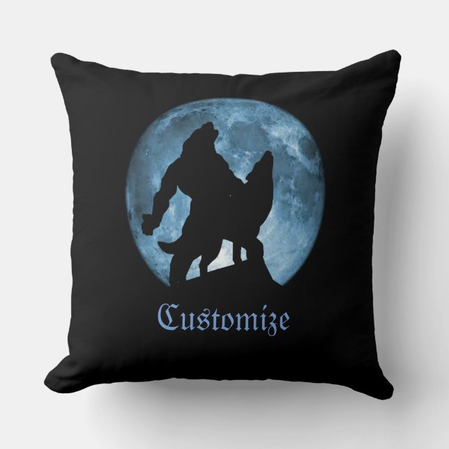 Personlig Full Moon Weregger Dekorativ kudde (Framsida)