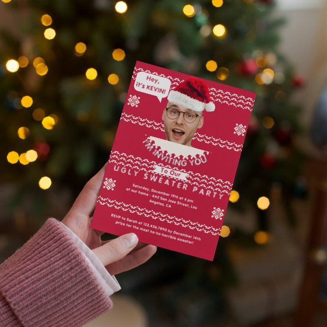 Personlig fult jultröja julfest  inbjudningar (Skapare uppladdad)
