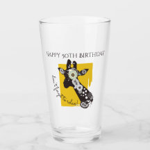 Personlig Funky Cool Giraff Rolig Födelsedag
