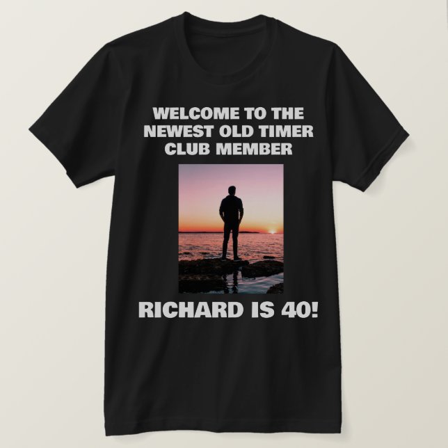 Personlig Funny 40th Milestone Birthday T-Shirt (Design framsida)