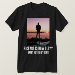 Personlig Funny 40th Milestone Birthday T-Shirt