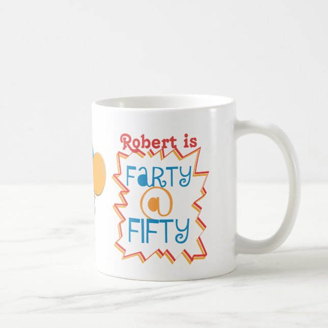 Personlig Funny 50:e födelsedagsgag Gift Mugg (Höger)