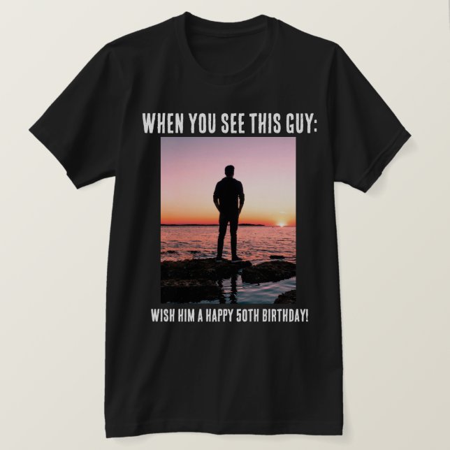 Personlig Funny 50:e milstolpen Birthday T-Shirt (Design framsida)