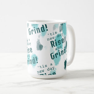 Personlig Funny Abstrakt Blue Grått Grönt Stänk Kaffemugg
