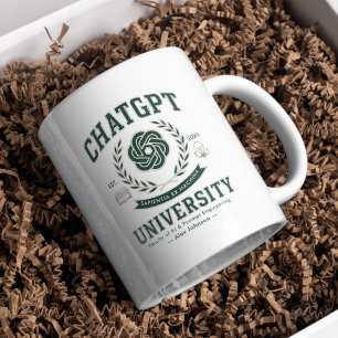 Personlig Funny Anpassningsbar ChatGPT Studenten Kaffemugg