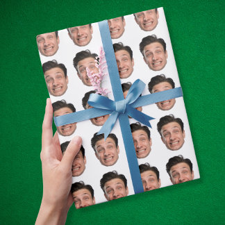 personlig Funny Ansikte Photo Birthday Gift Presentpapper