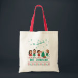 Personlig Funny Ansikte Photo jul Elf-familjen Tygkasse<br><div class="desc">Gå in i feststämningen med vår Anpassningsbar Elf Ansikte Matching i julväskan! Anpassa väskan med snygga mönster och lägg till din familjs ansikte för att göra den unik för dig. Fira jul i stil med den här roligten,  personlig familjesammans!</div>