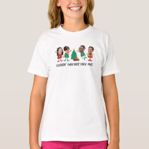 Personlig Funny Ansikte Photo jul Elf T Shirt